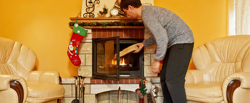Rusted Metal Fireplace Restoration in Germantown, Wisconsin
